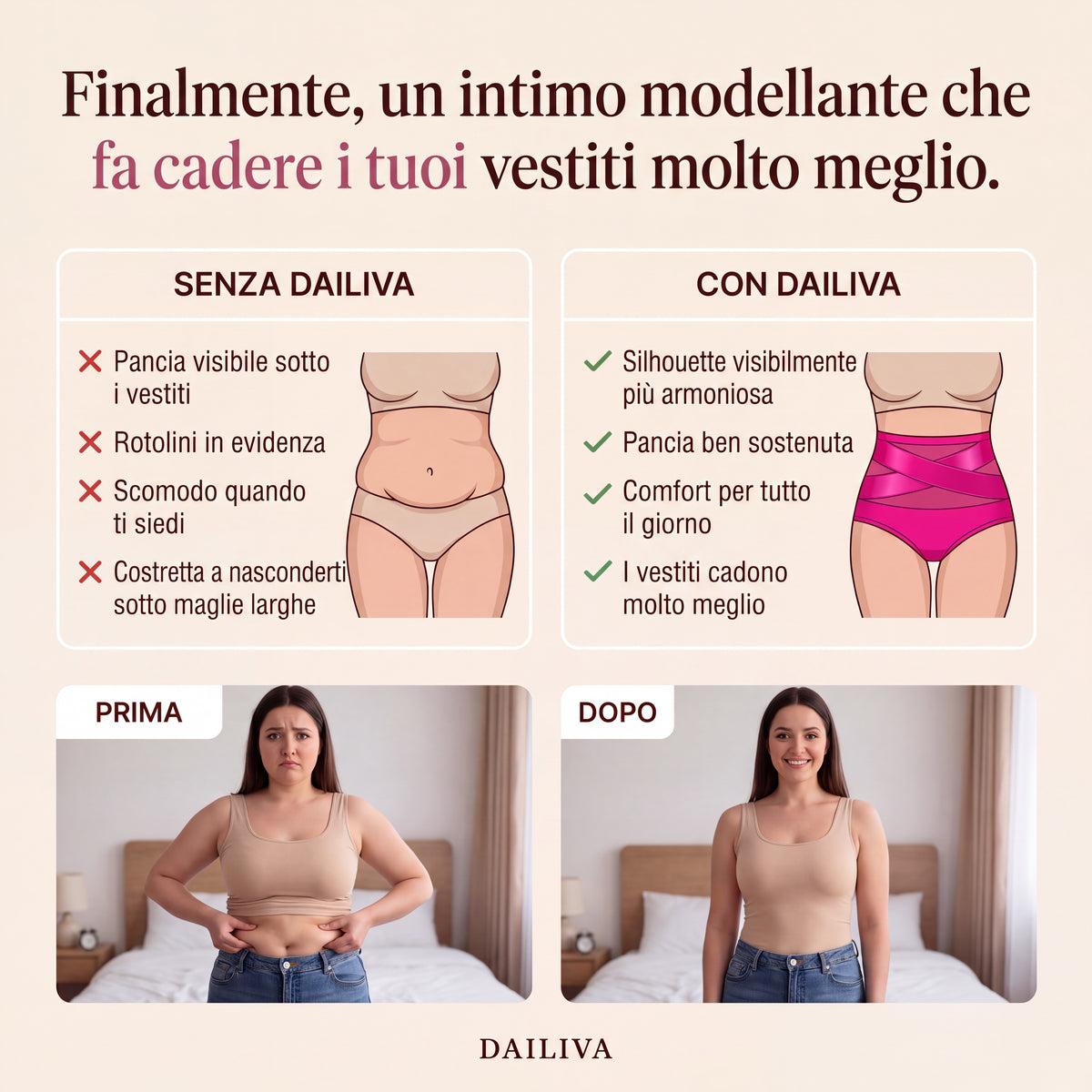 DAILIVA Guaina Post-Parto — Compressione 360°