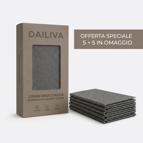 5 PANNI MAGICI DAILIVA + 5 IN OMAGGIO