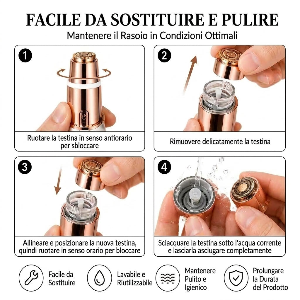 DAILIVA Epilatore viso 2 in 1