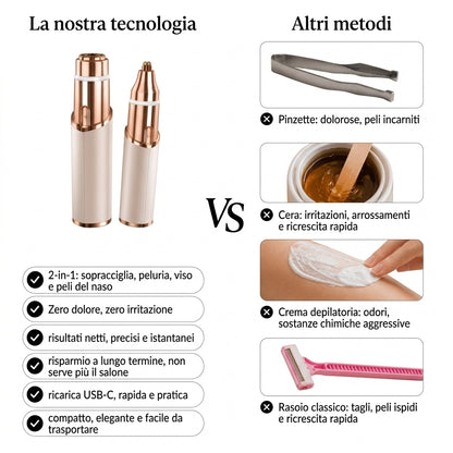 DAILIVA Epilatore viso 2 in 1