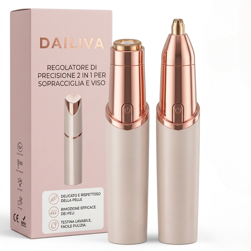 DAILIVA Epilatore viso 2 in 1
