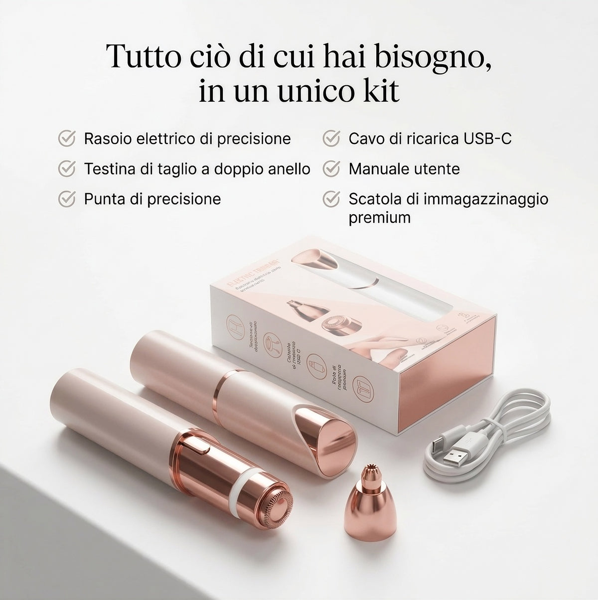 DAILIVA Epilatore viso 2 in 1